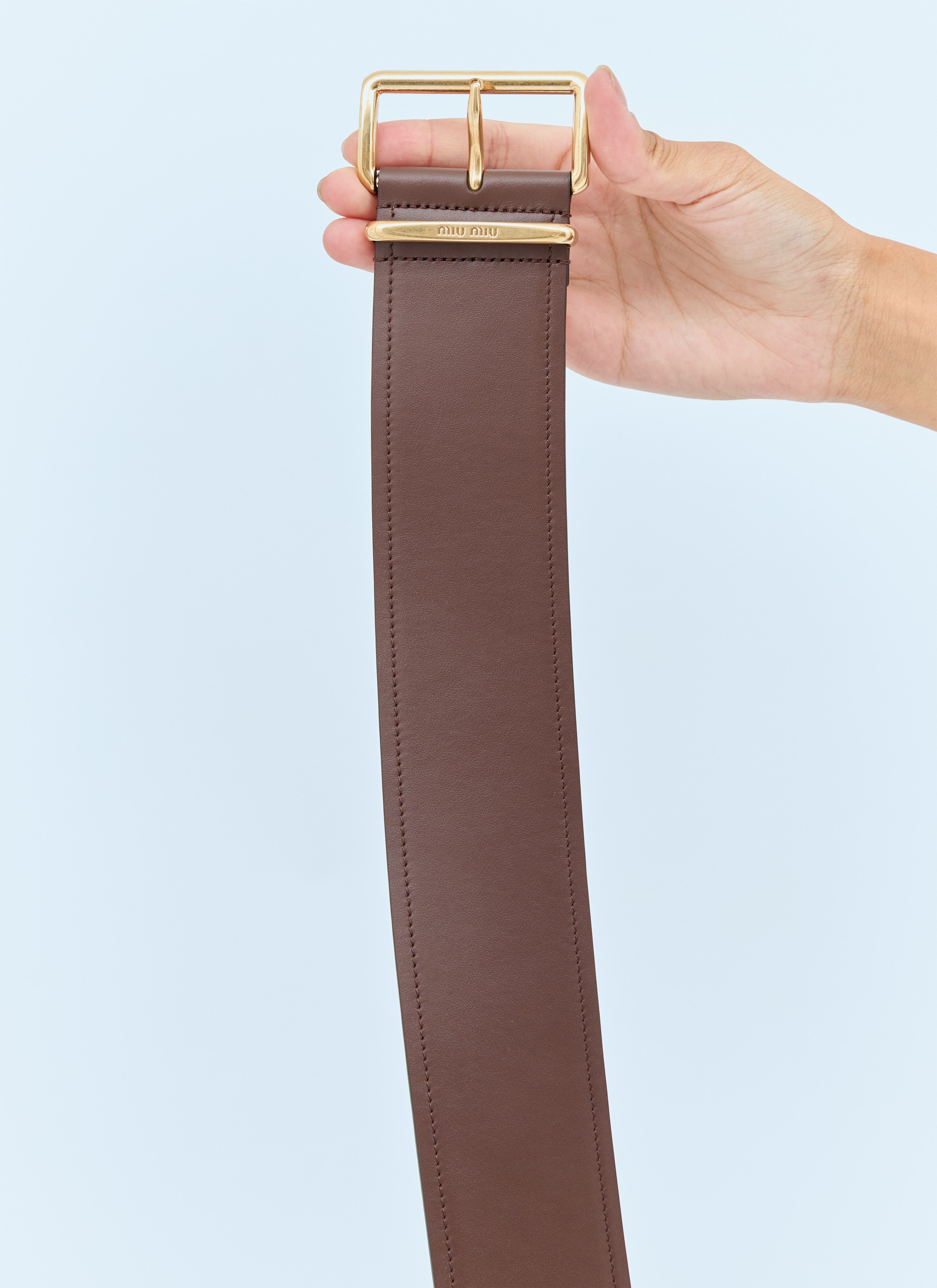 小物 MIUMIU archive leather belt brown Miu Miu Leather Belt | Brown | FARFETCH