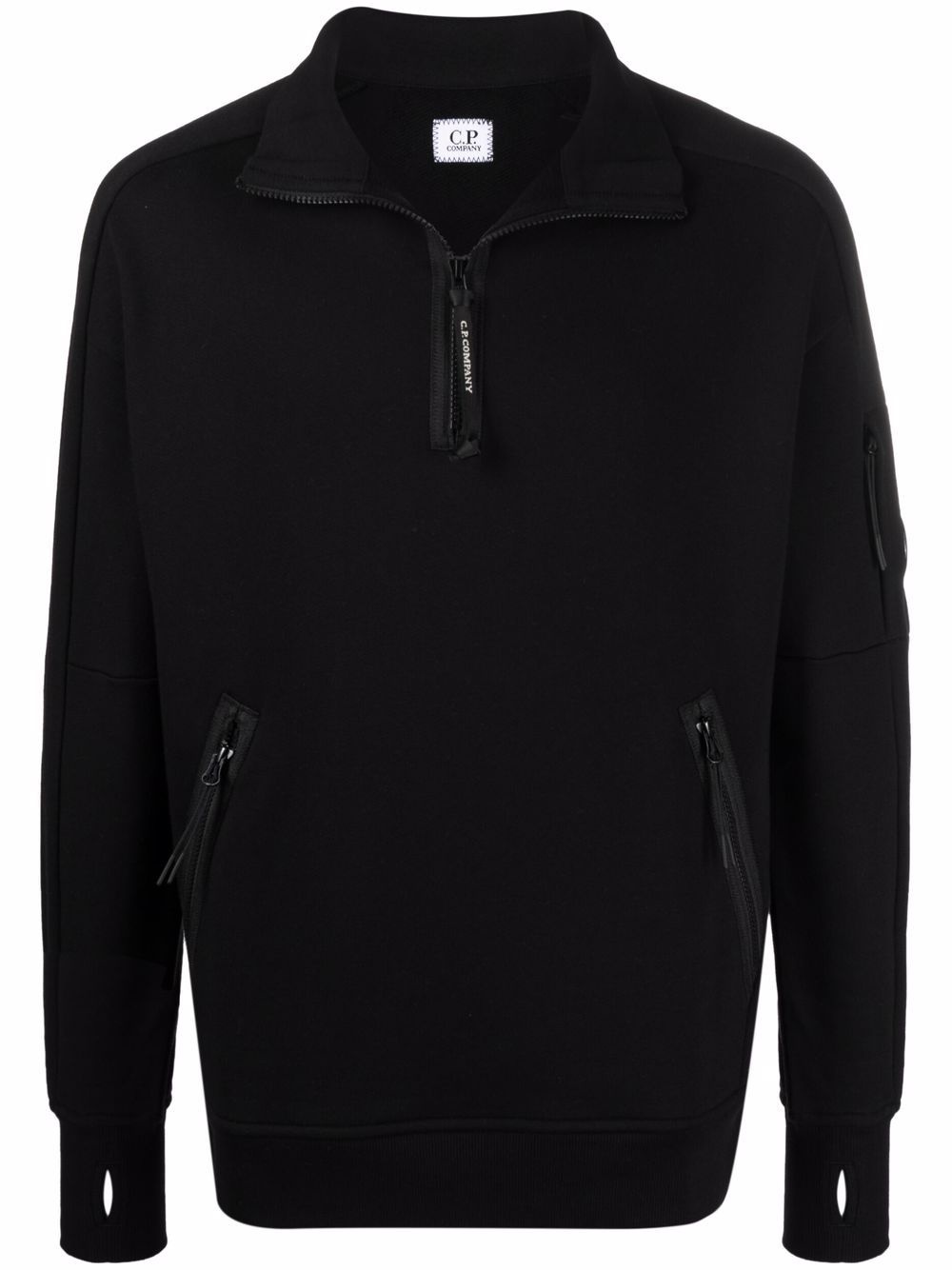 zipped-front jumper - 1