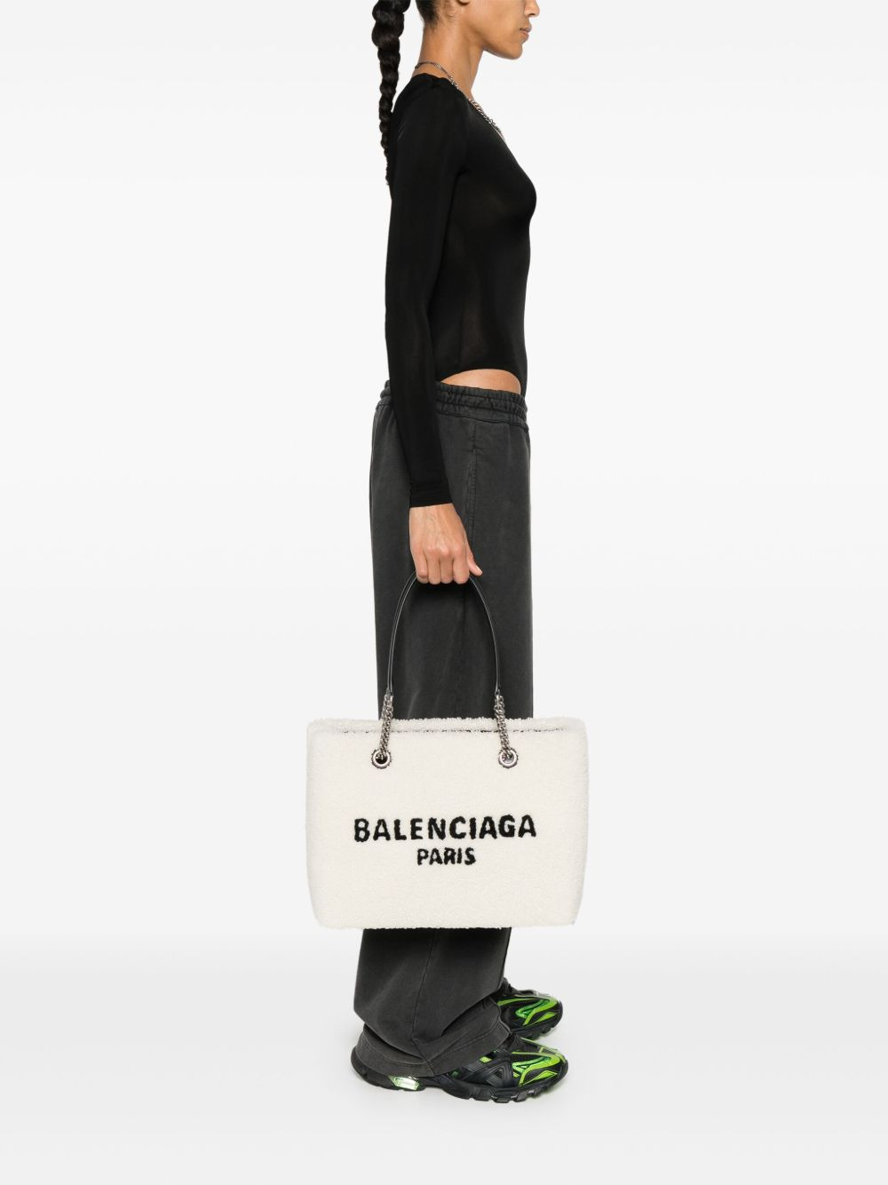 Duty Free medium shearling tote bag - 2