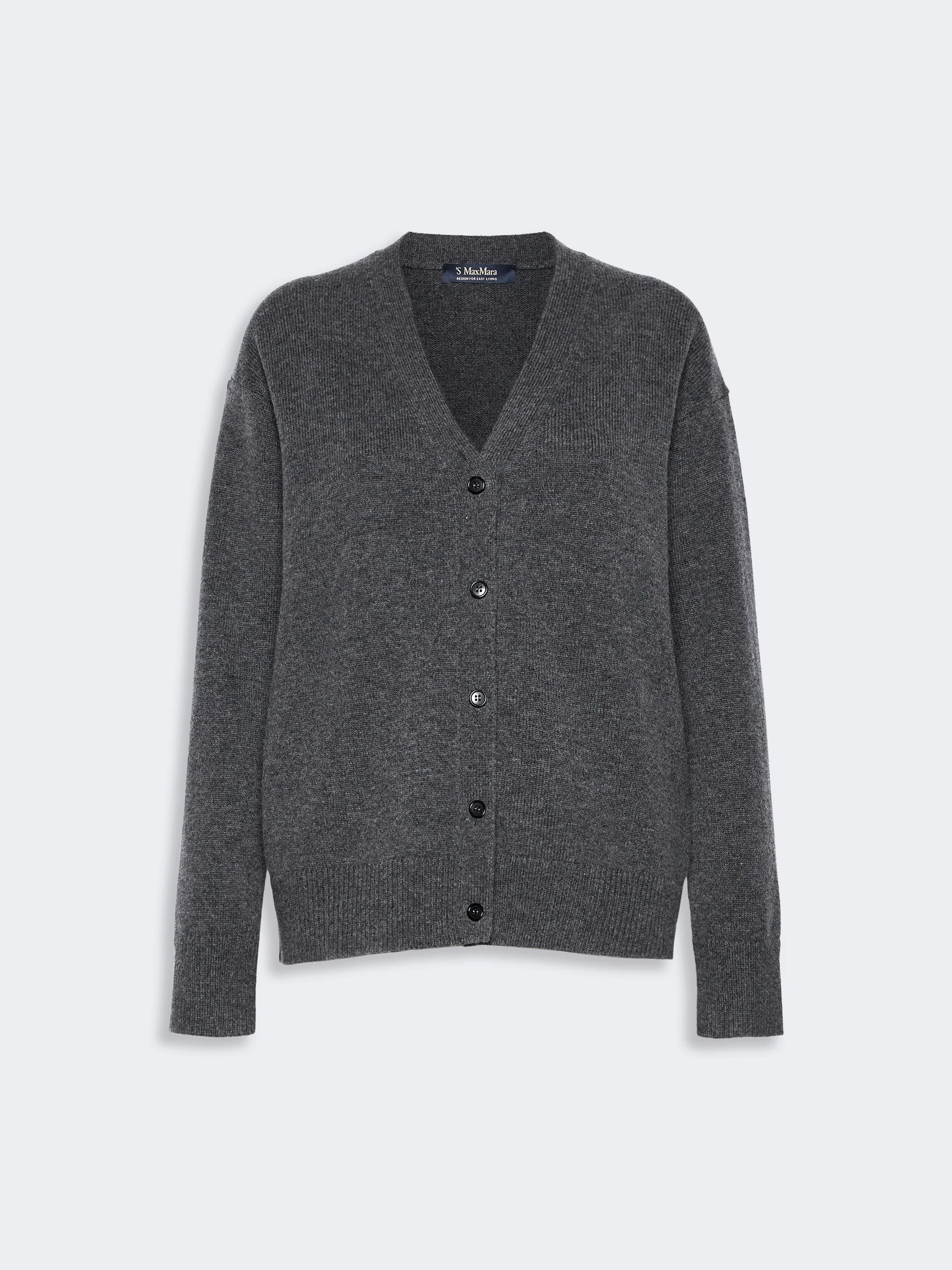 CEDRO Classic wool and cashmere cardigan - MEDIUM GREY - 1