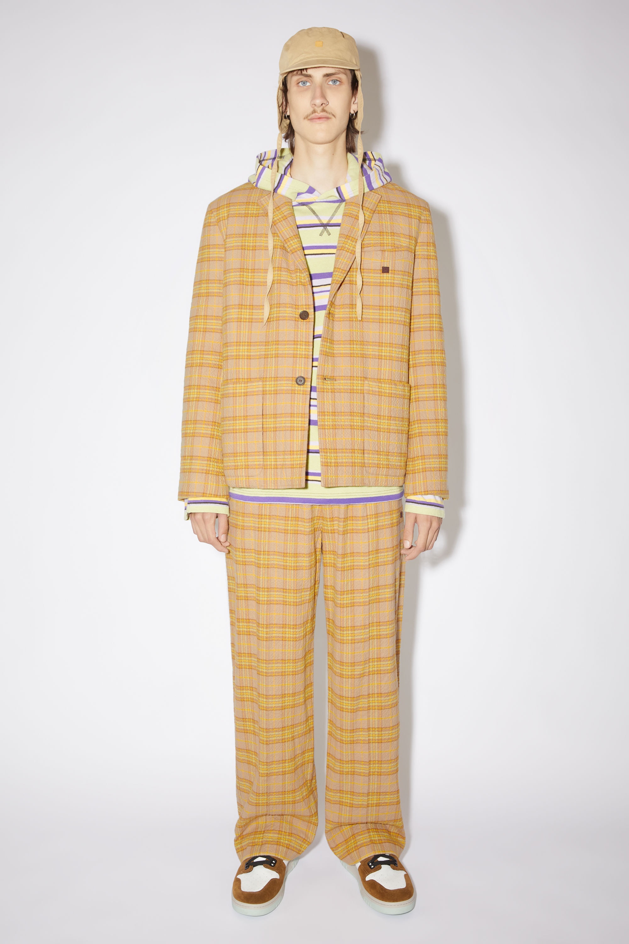 Check blazer - Brown/orange - 2