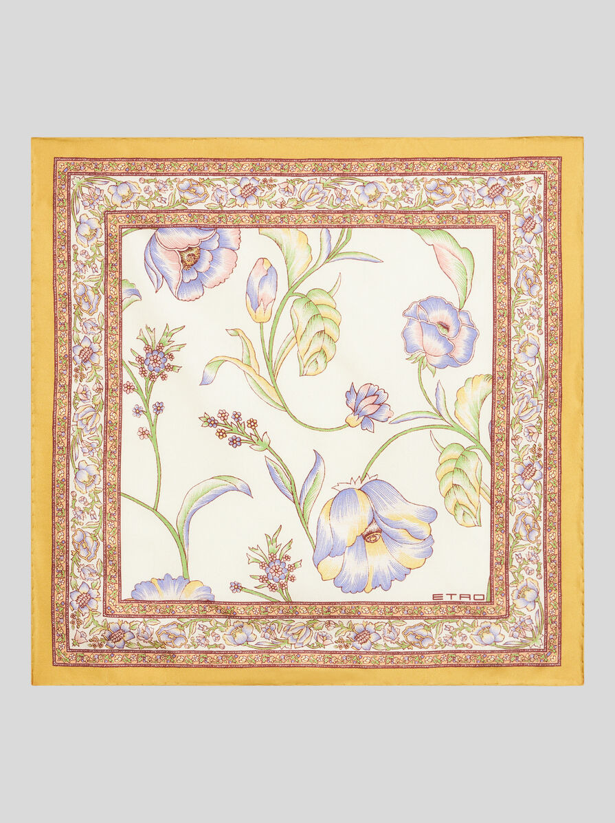 PRINTED SILK POCKET SQUARE - 1