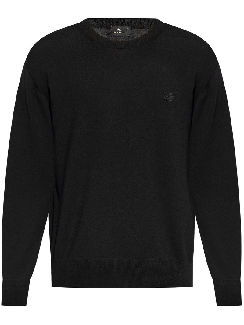 Pegaso-embroidered wool jumper 1