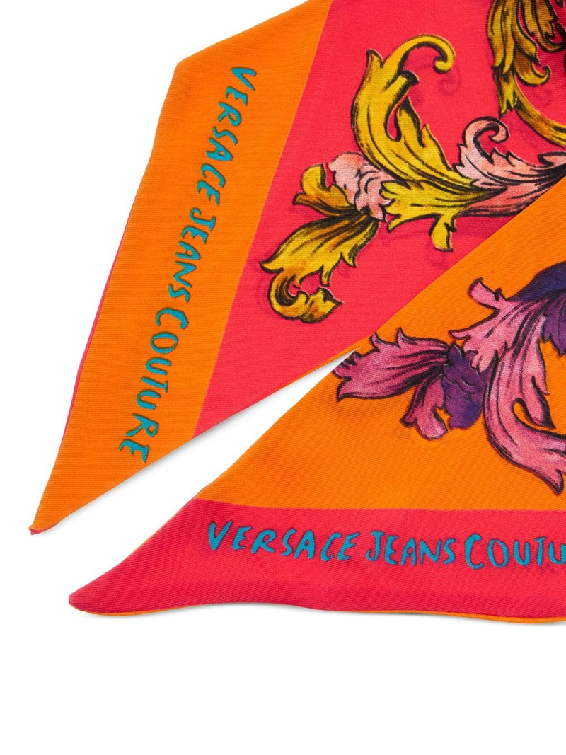 VERSACE JEANS COUTURE Barocco-print silk scarf outlook