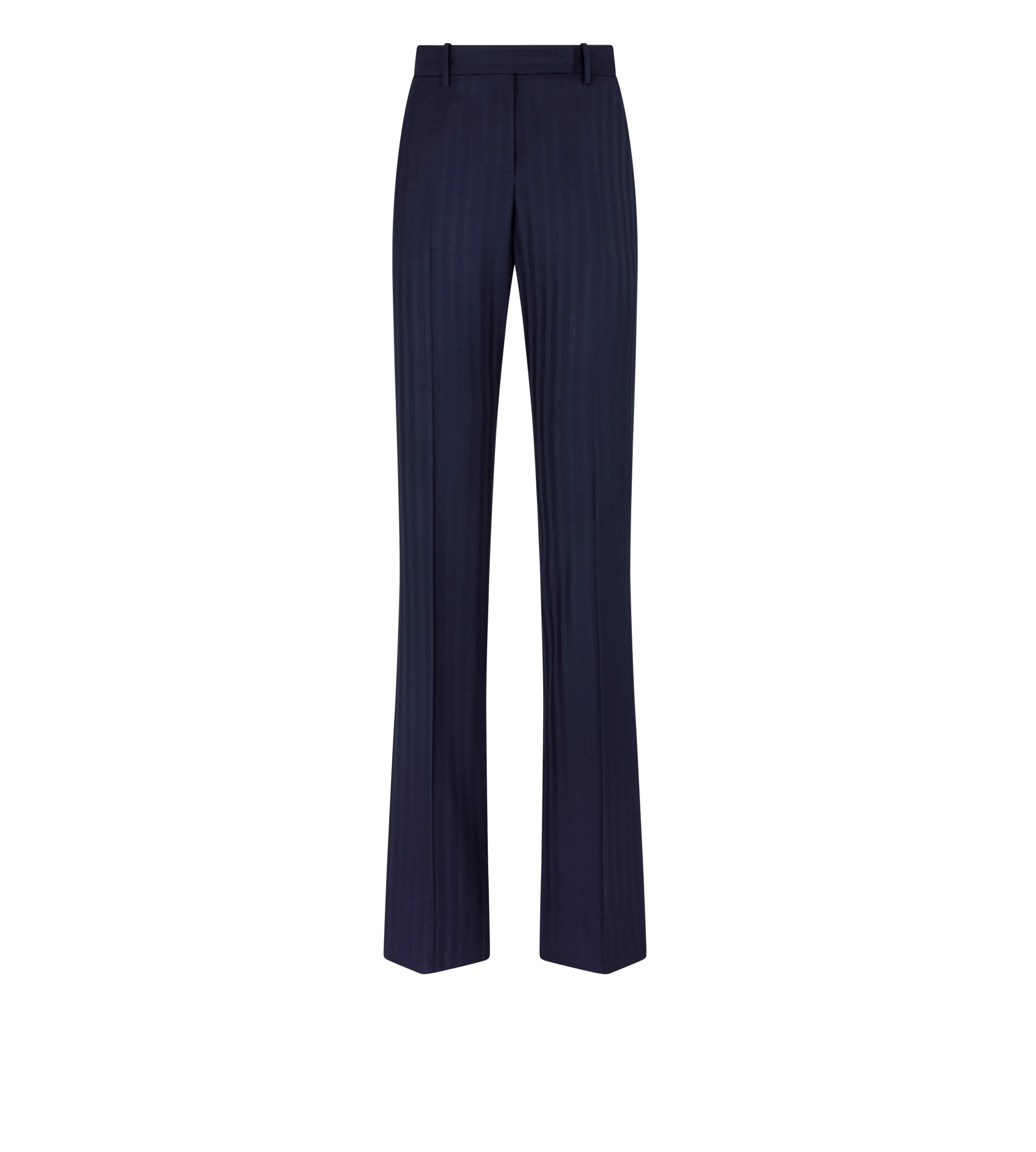 TONAL STRIPE VIRGIN WOOL TAILORED STRAIGHT PANTS - 1