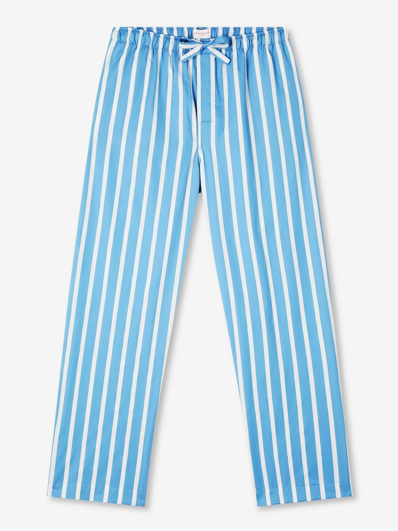 Men's Lounge Trousers Royal 219 Cotton Satin Blue 1