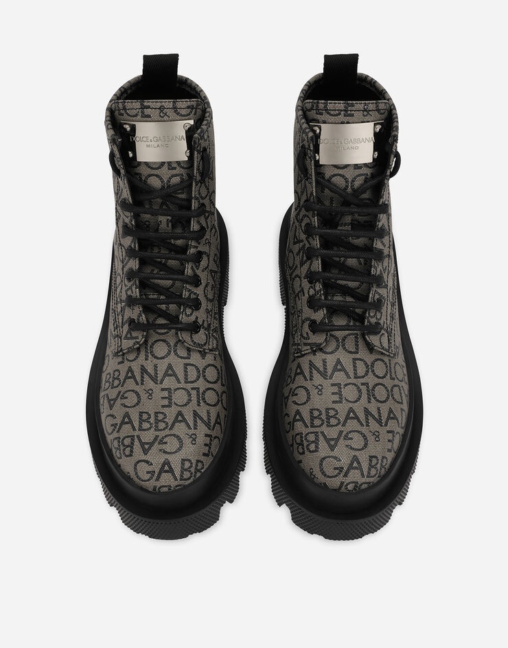 Coated jacquard ankle boots - 4