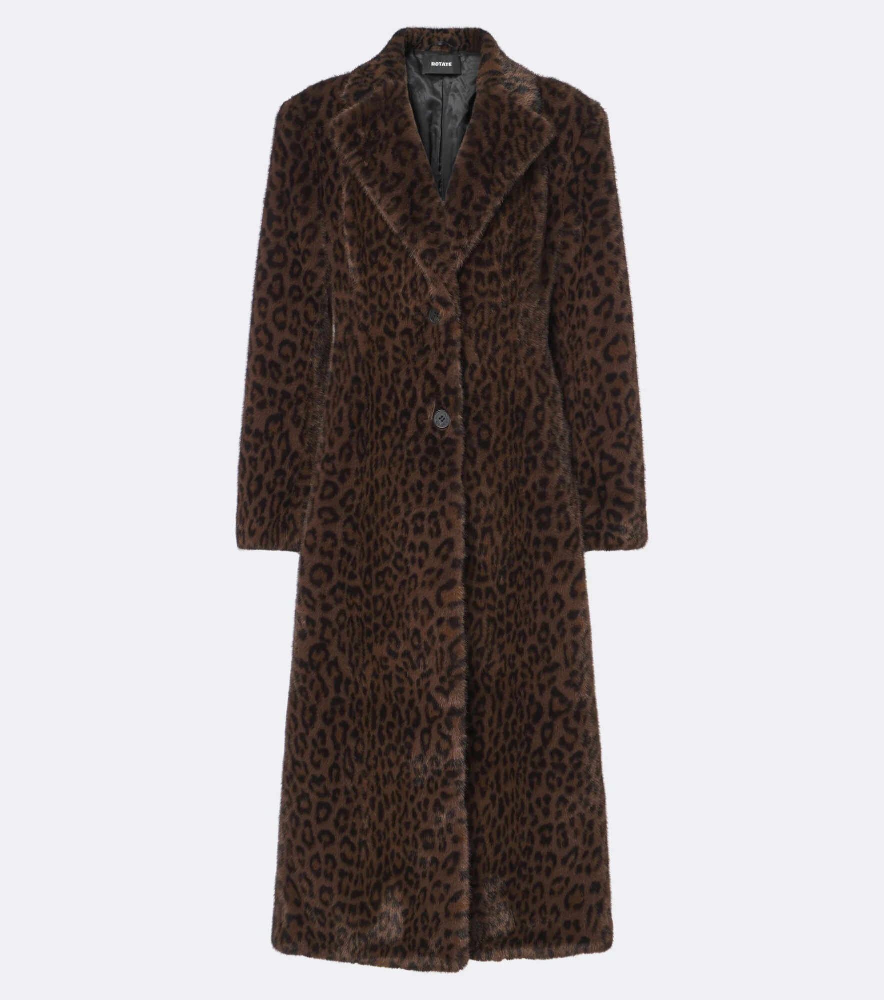 Leopard-print single-breasted coat - 1