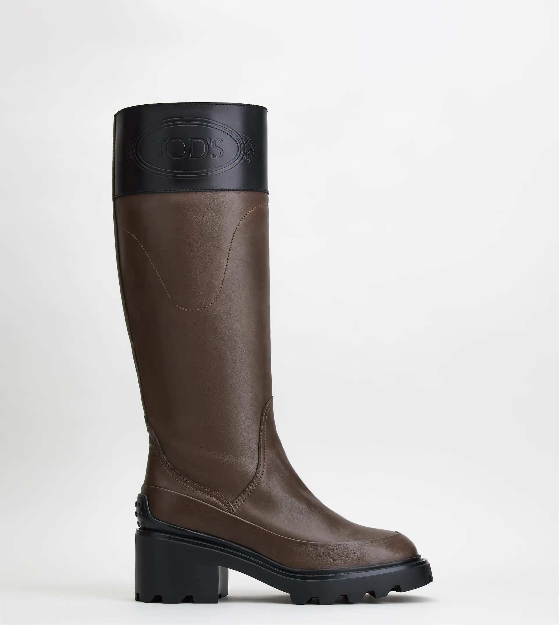 BOOTS IN LEATHER - BROWN - 1