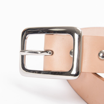 Iron Heart IHB-08-NAT Heavy Duty "Tochigi" Leather Belt with Nickel Plated Garrison Buckle - Natural outlook