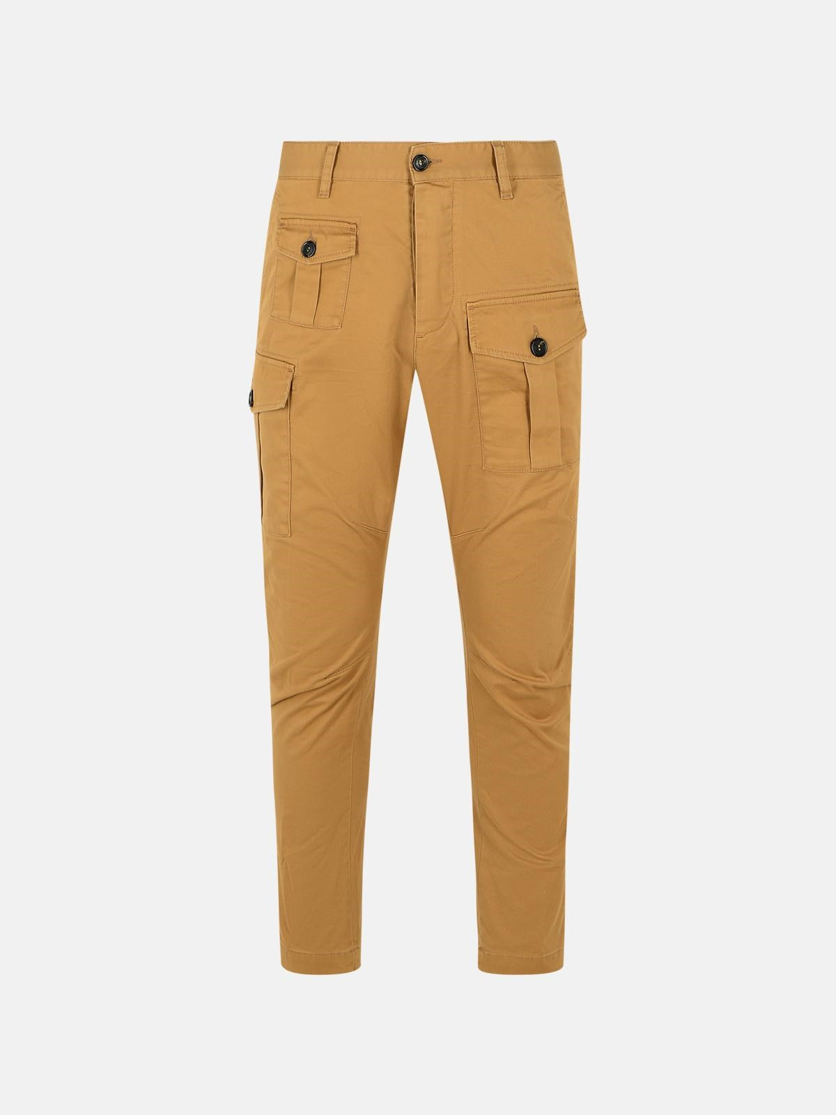 'SEXY' BEIGE COTTON CARGO PANTS - 1