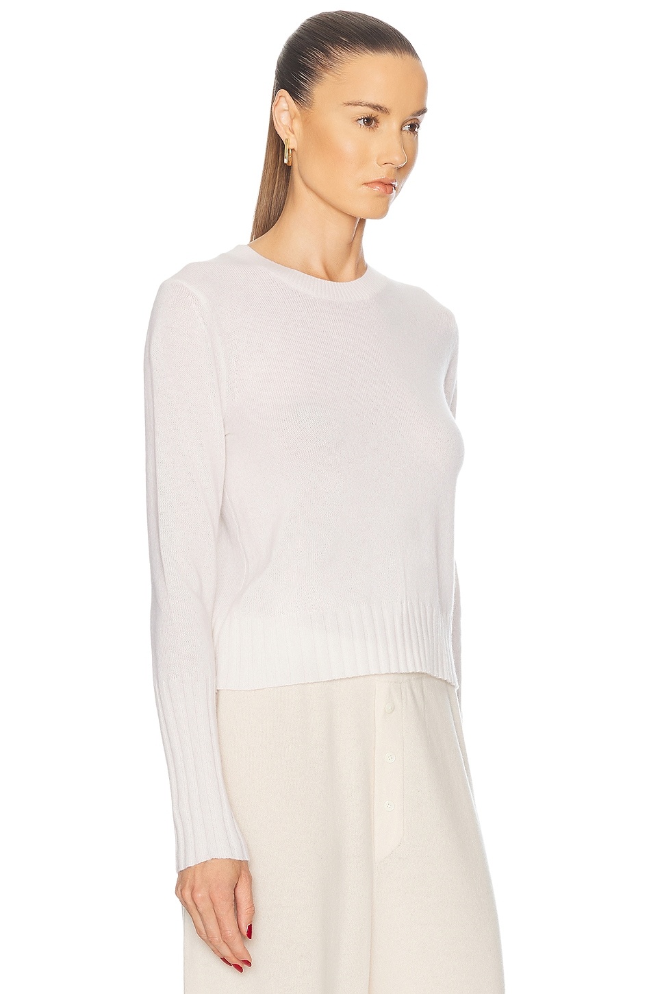 Shrunken Crew Cashmere Sweater - 2