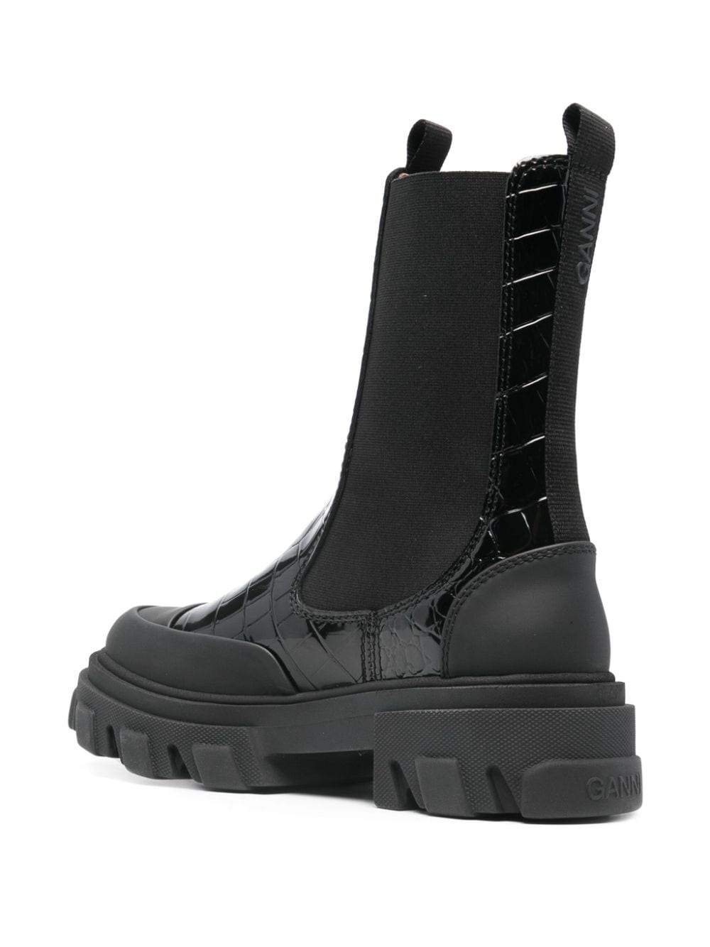 croc-effect Chelsea boots - 3