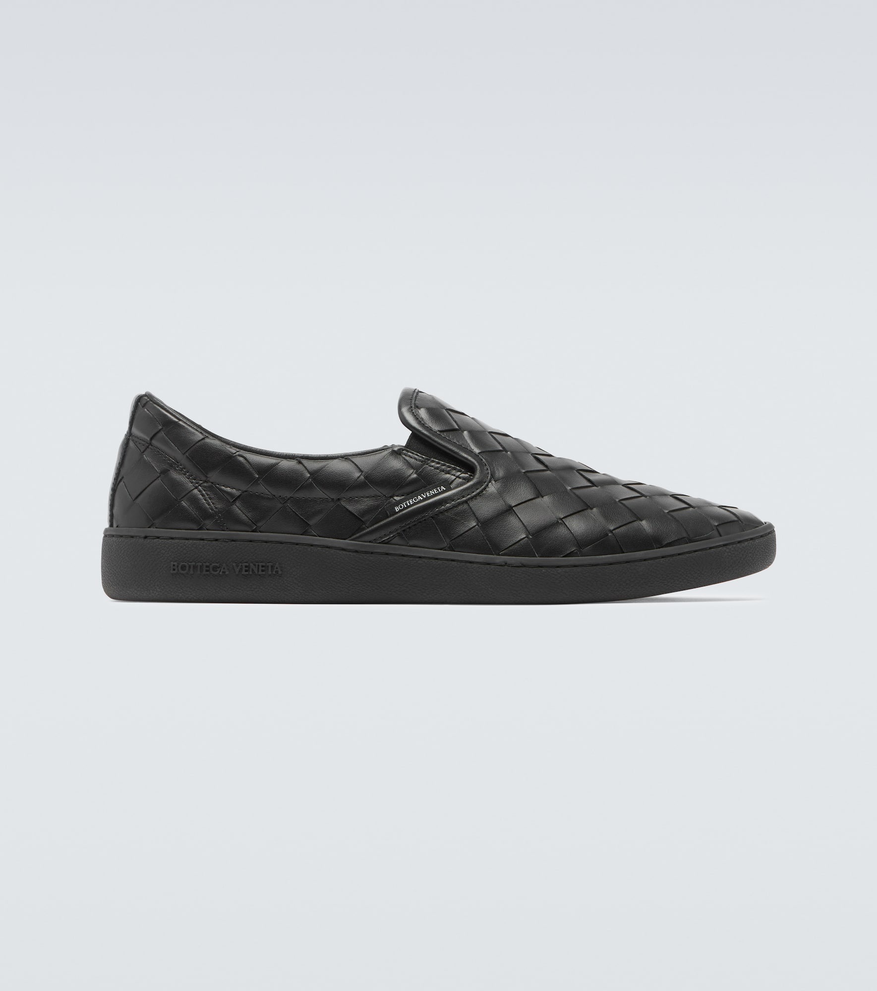 Intrecciato leather slip-on sneakers - 1