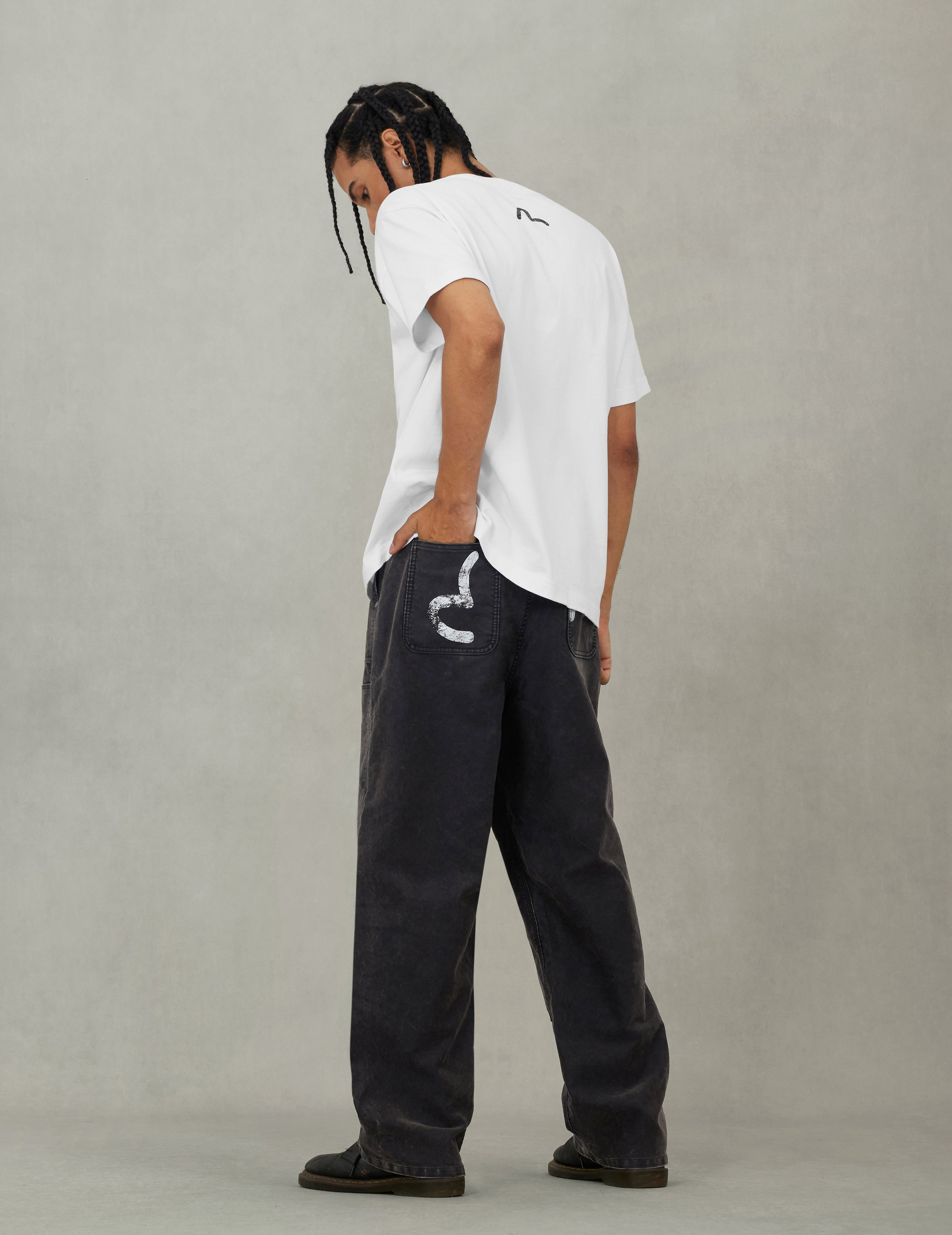 Seagull Print and Multi-Pocket Regular Fit Cargo Pants - 6