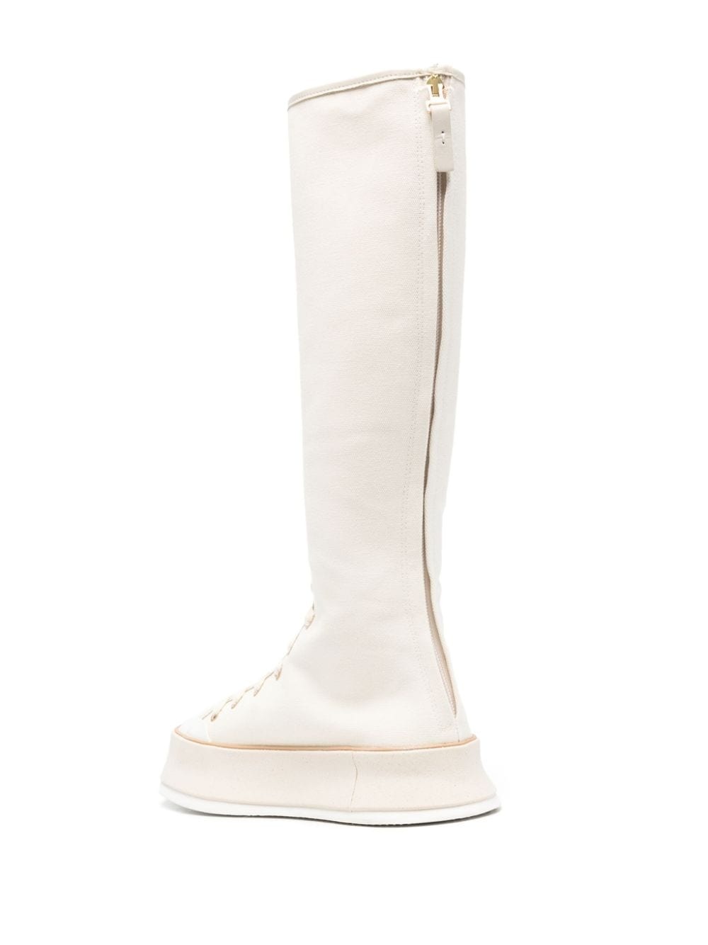 canvas lace-up boots - 3