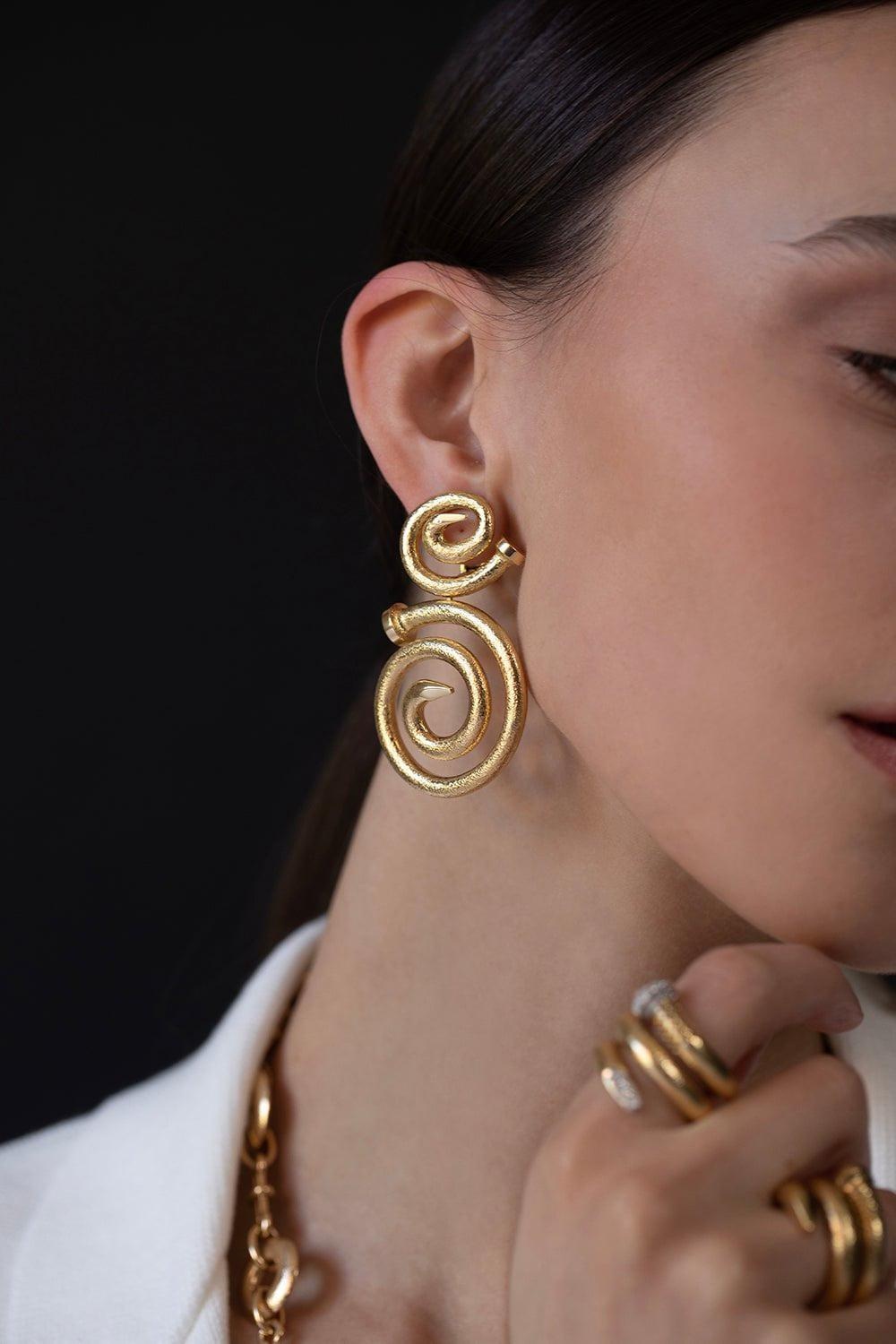 Spiral Nail Earrings - 3