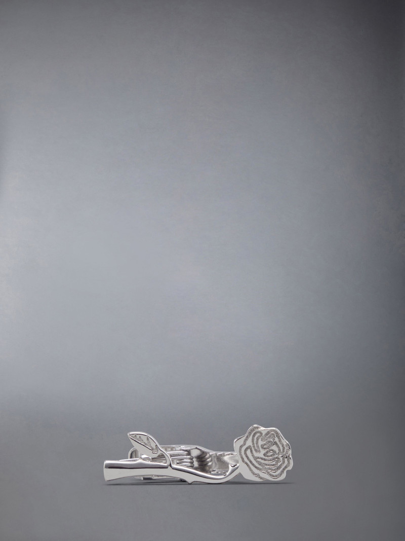 Brass Rose Icon Tie Bar 1