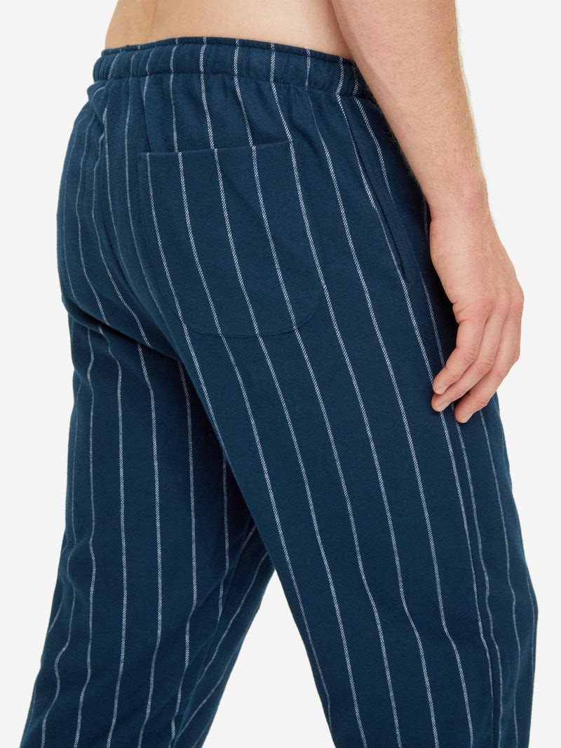 Men's Lounge Trousers Kelburn 21 Brushed Cotton Navy 2