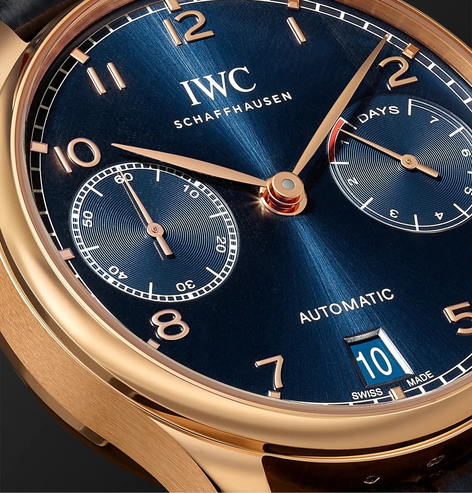 Portugieser Automatic Boutique Edition 42.3mm 18-Karat Gold and Alligator Watch, Ref. No. IW500713 - 6