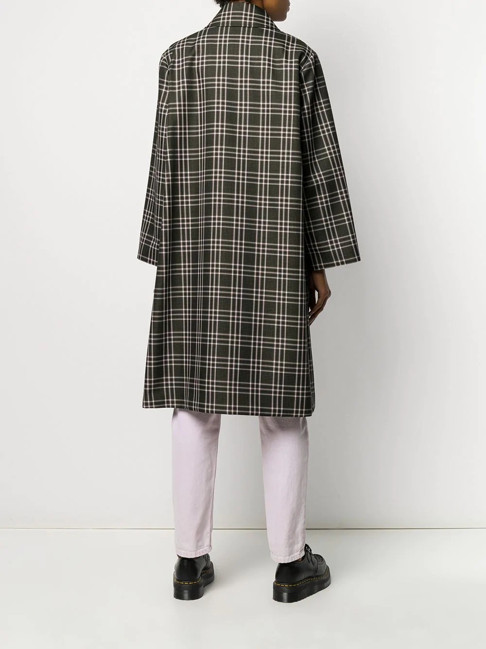 Isabella check technical coat - 4