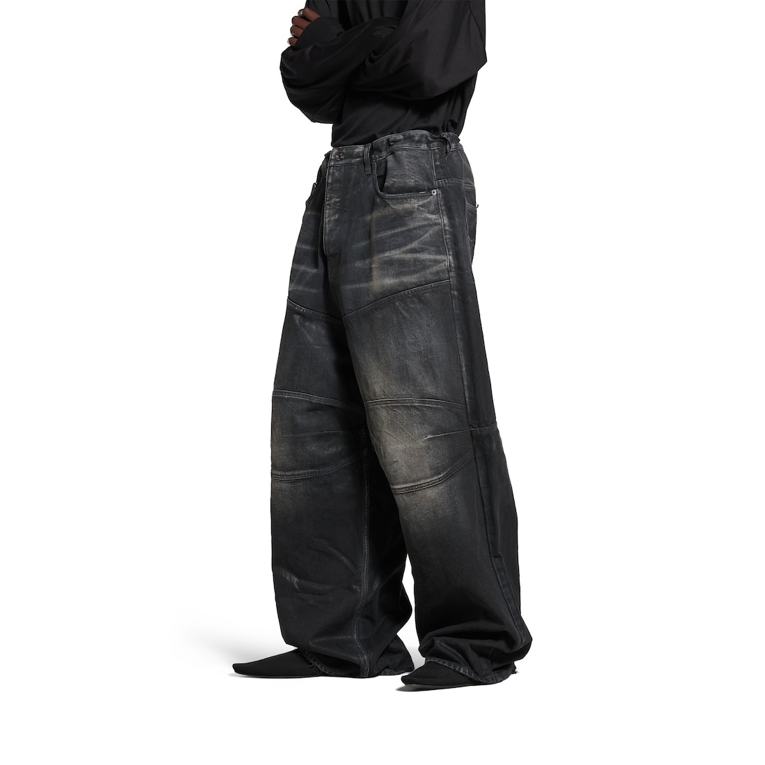 Men's Baggy Pants in Black - 5