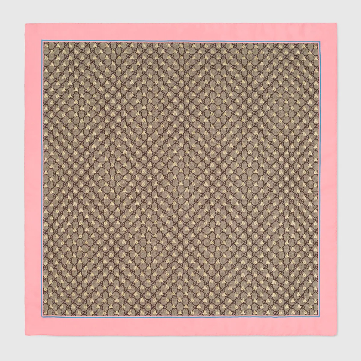 GG bees silk scarf - 1