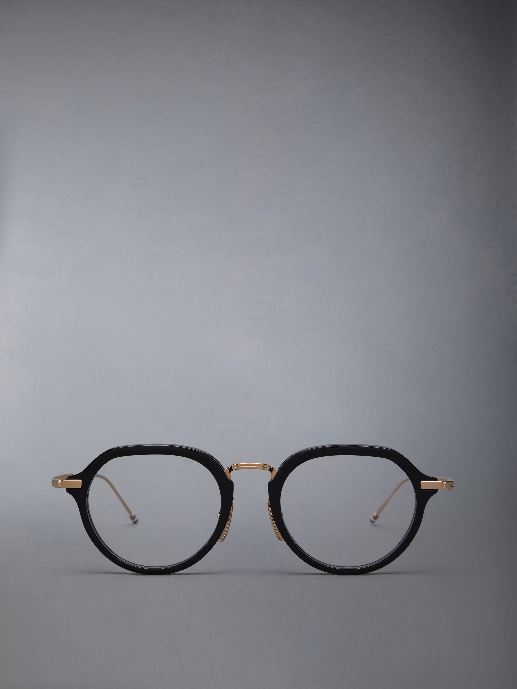 Acetate And Titanium Rectangular Aviator Eyeglasses - 1