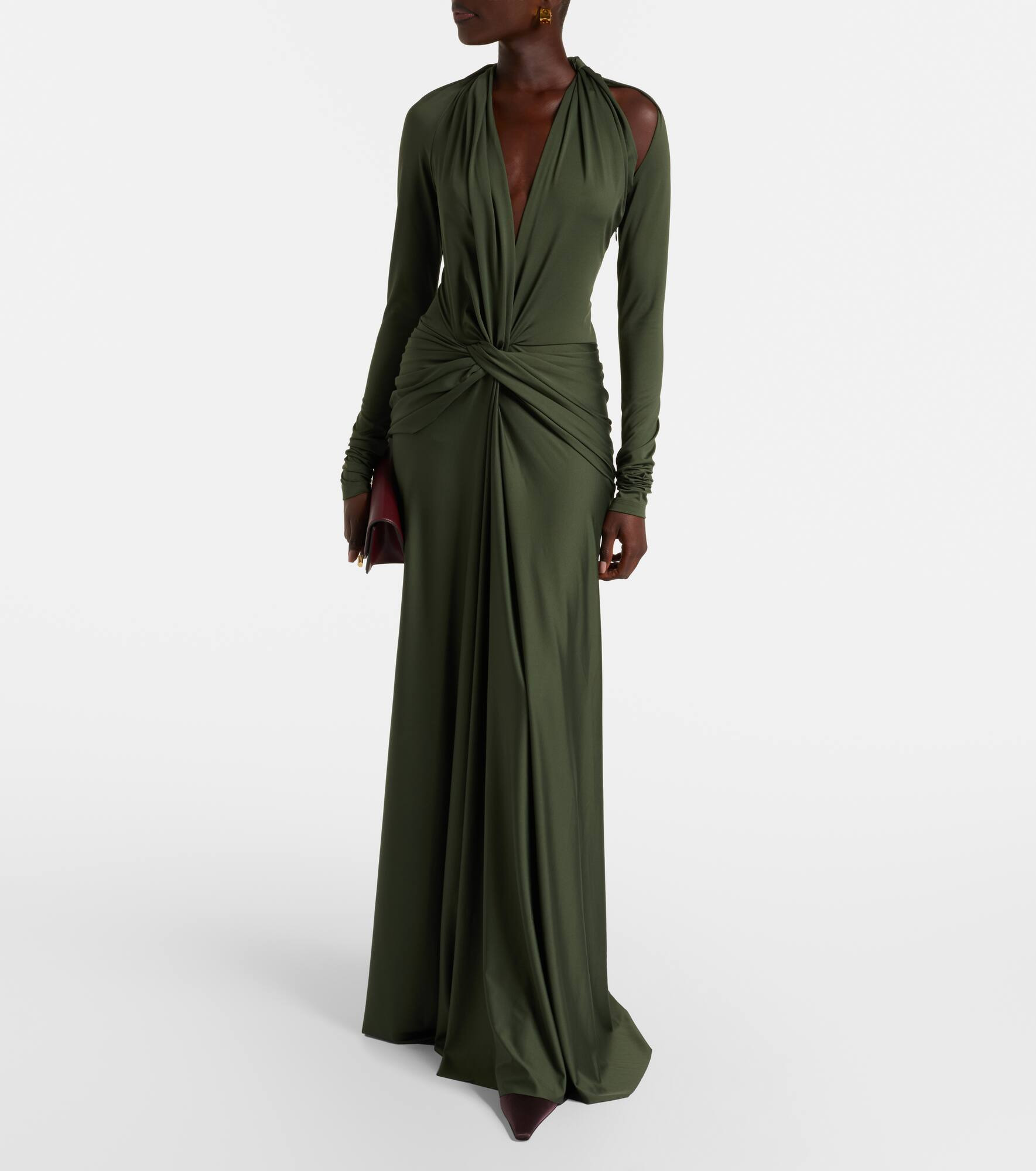 Gathered jersey gown - 2