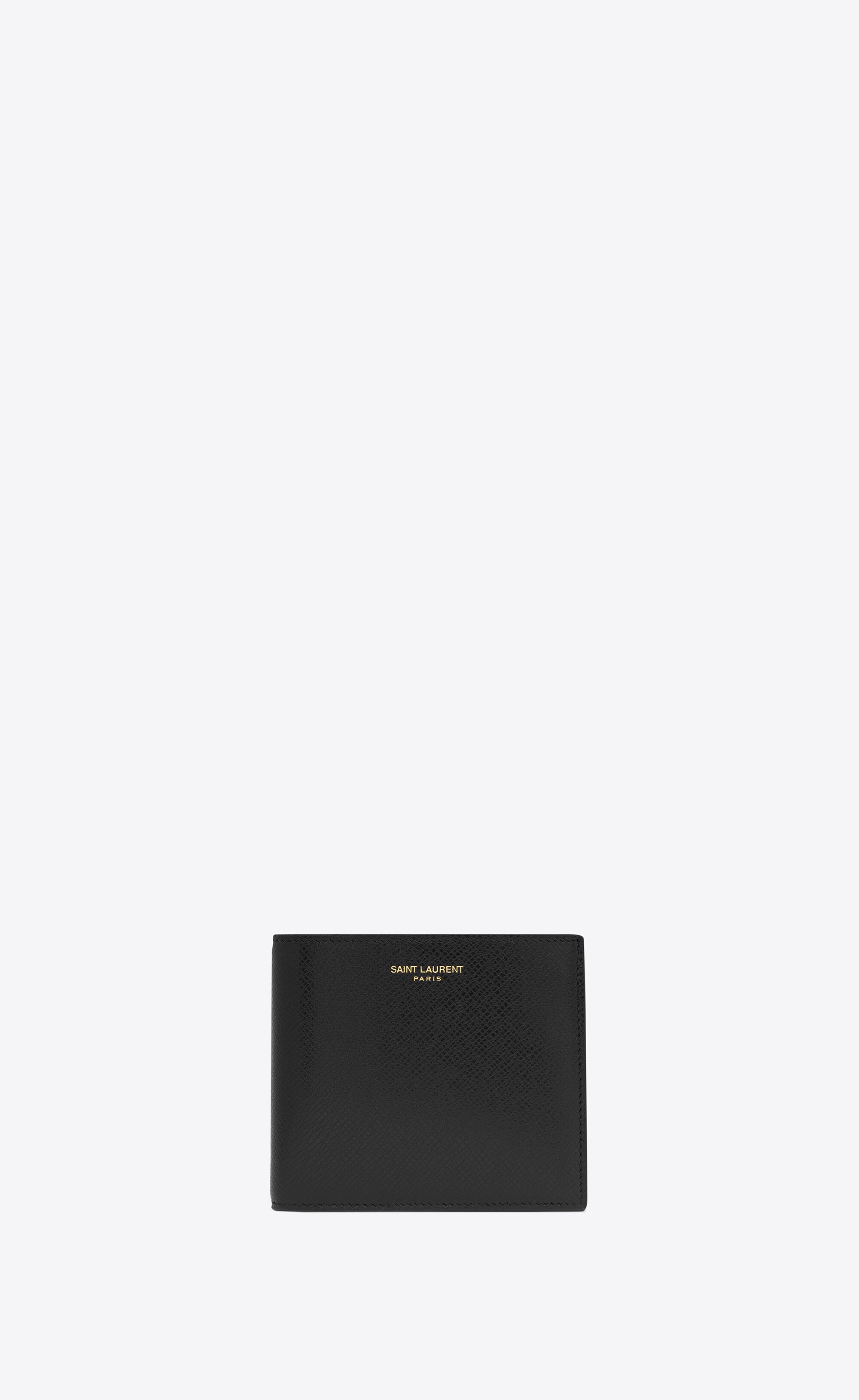 saint laurent paris east/west wallet in coated bark leather - 1