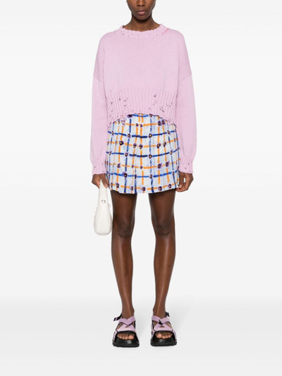 Marni distressed-effect jumper outlook