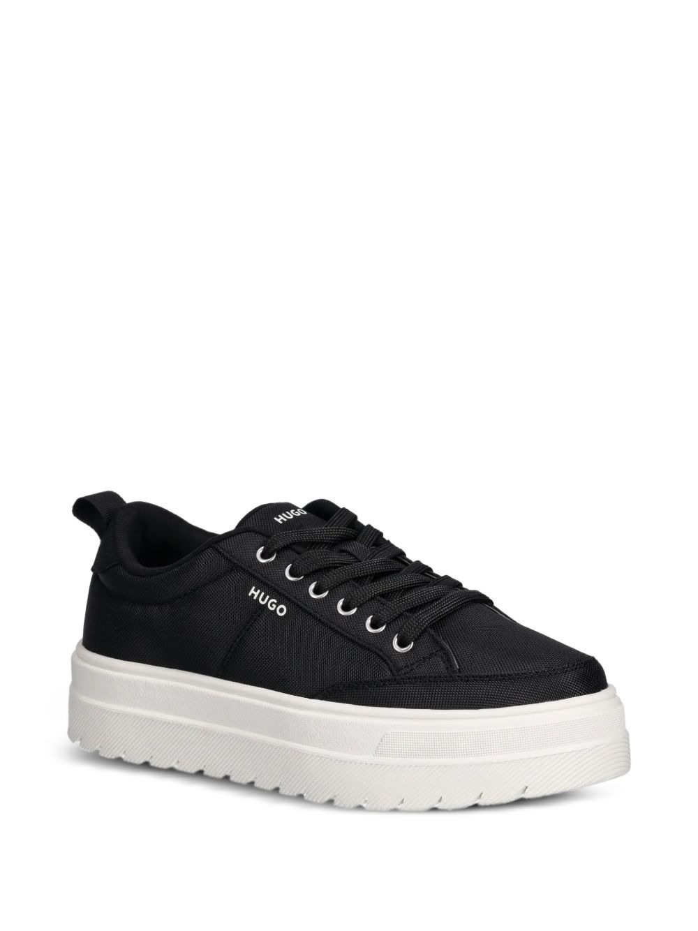 lace-up platform sneakers - 2