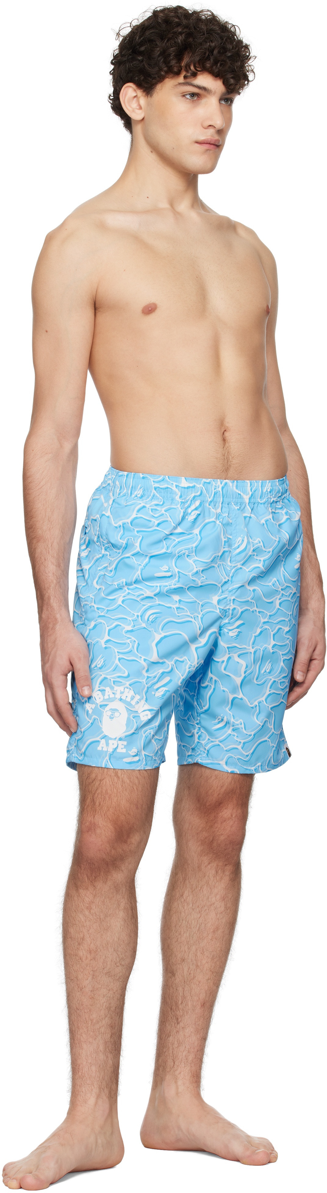 Blue ABC Sea Surface Camo Shorts - 4