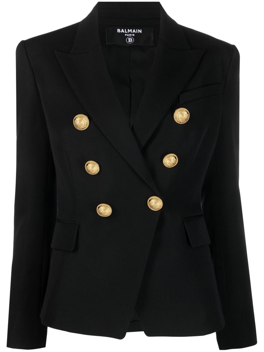 double-breasted fitted jacket - 1