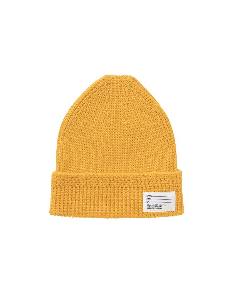 KNIT BEANIE (COTTON) MUSTARD - 1
