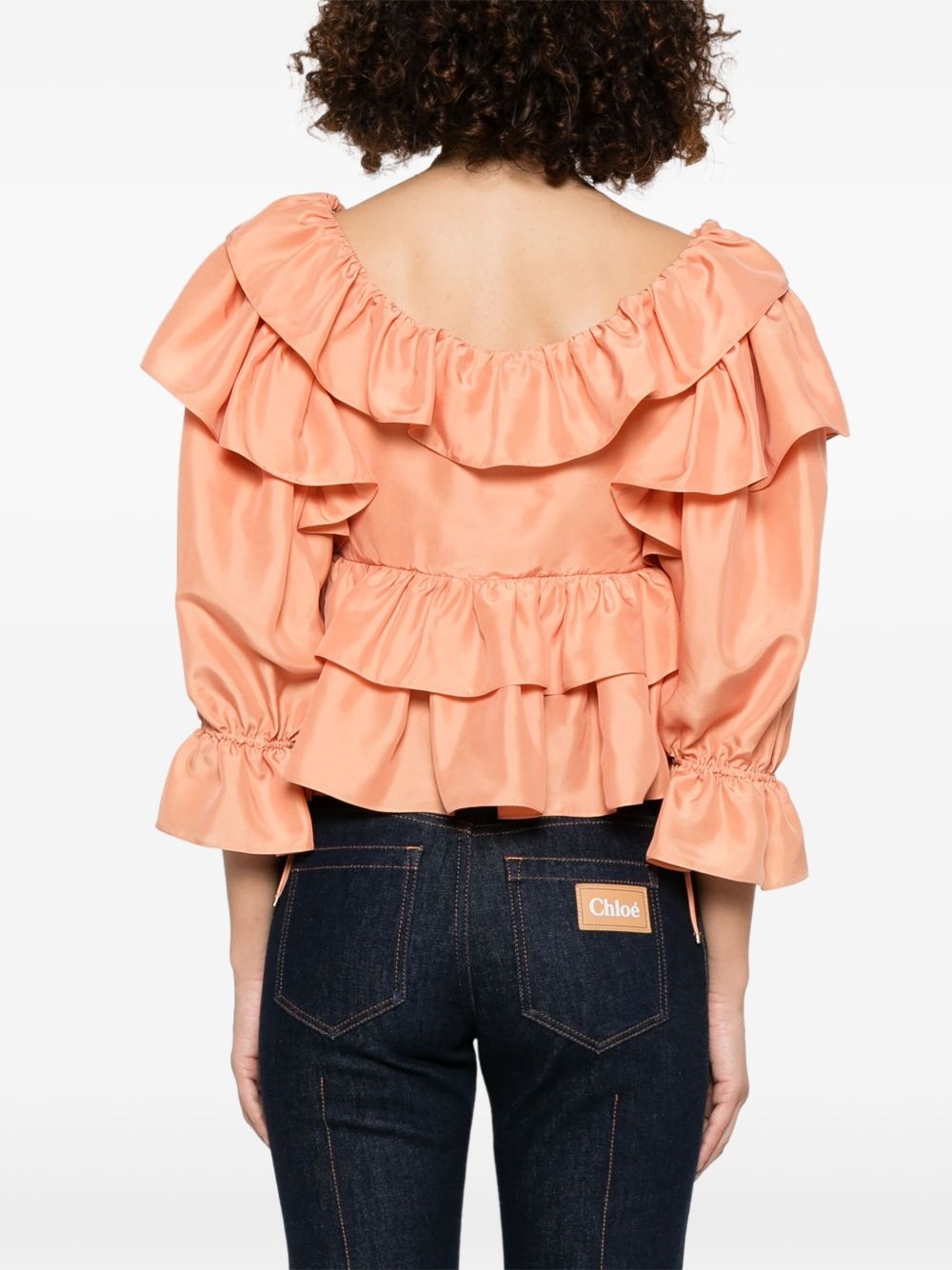 ruffled cropped top - 4