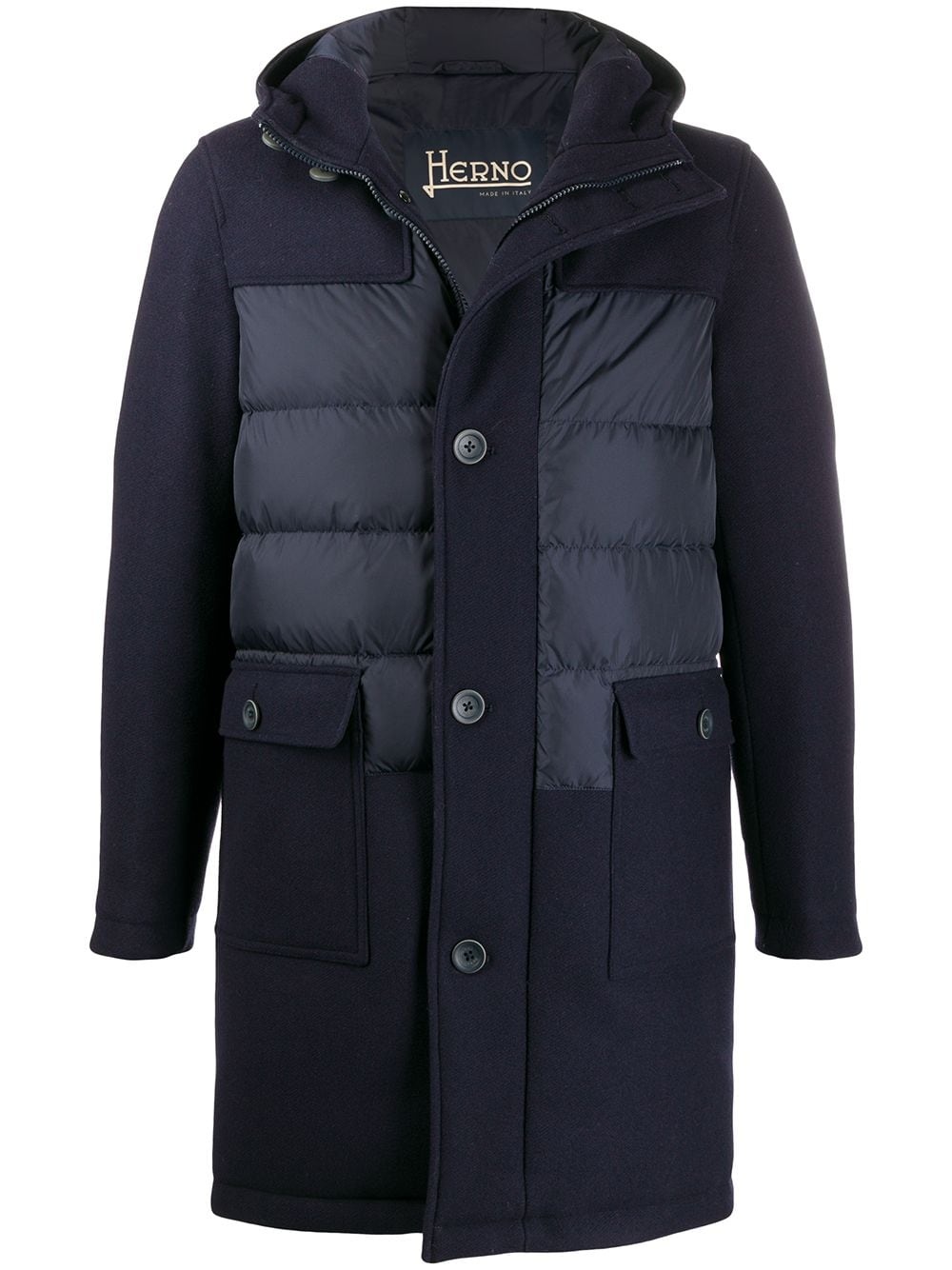 puffer-detail coat - 1