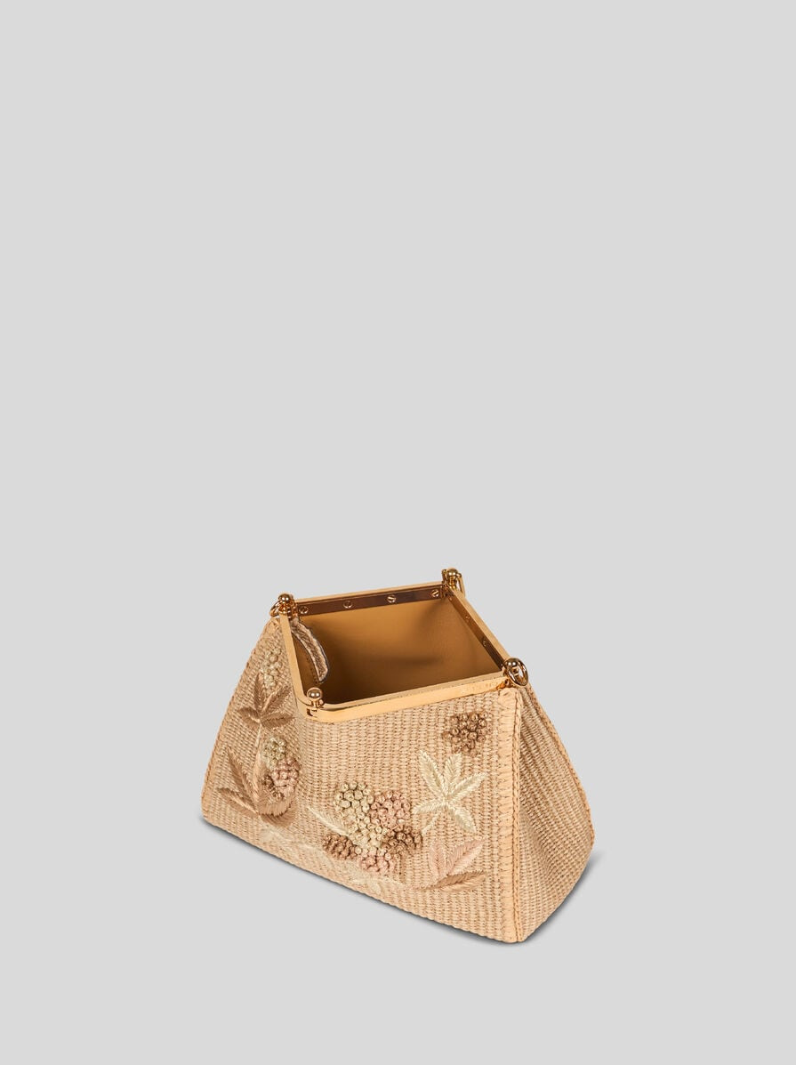 MEDIUM WOVEN RAFFIA VELA BAG - 5