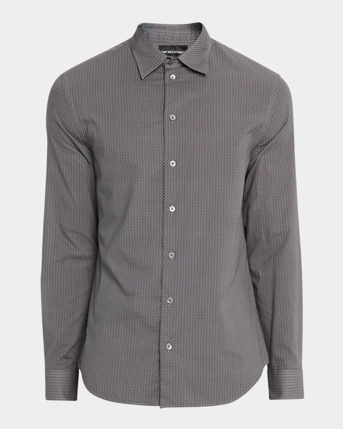 Men's Cotton Diagonal Wave Sport Shirt - 1