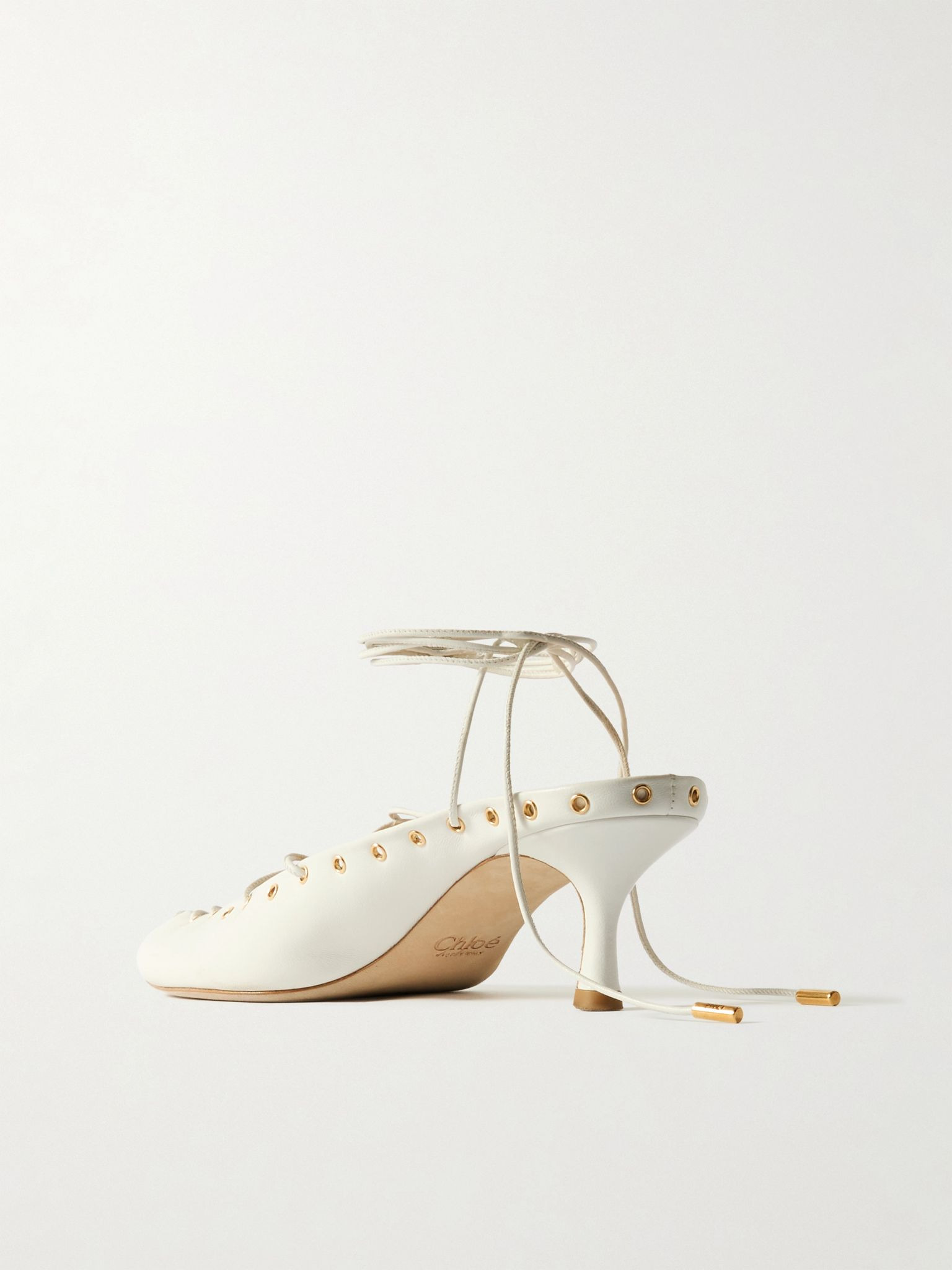 Ghilies lace-up leather pumps White - 3