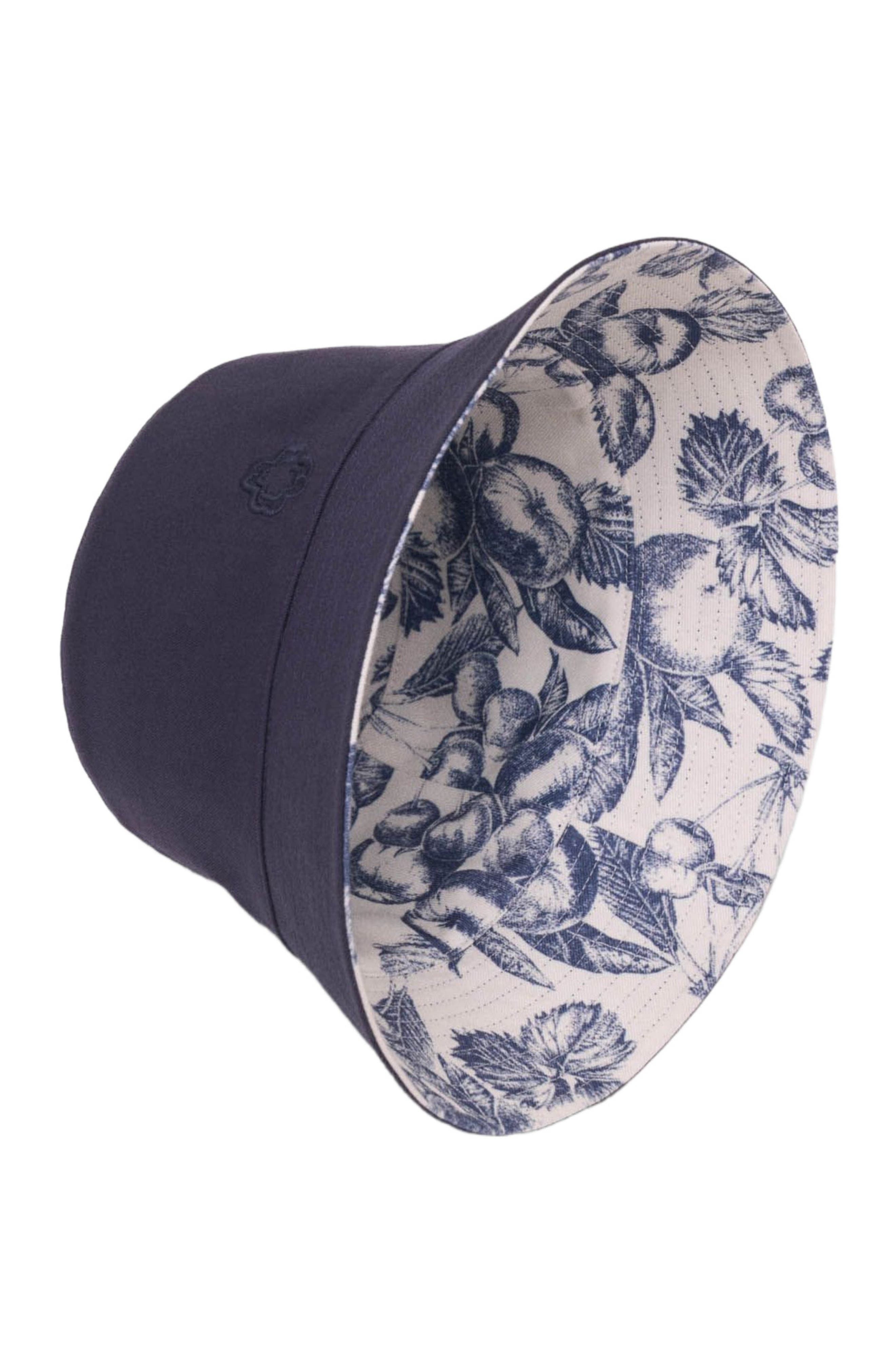 maje Reversible fruit print bucket hat in Navy at Nordstrom - 4