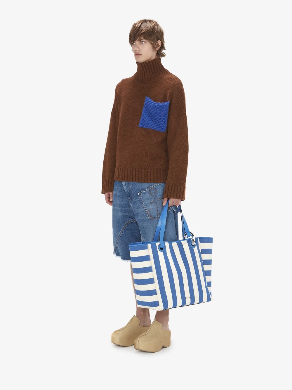 LARGE JWA CORNER TOTE - CANVAS TOTE BAG - 5