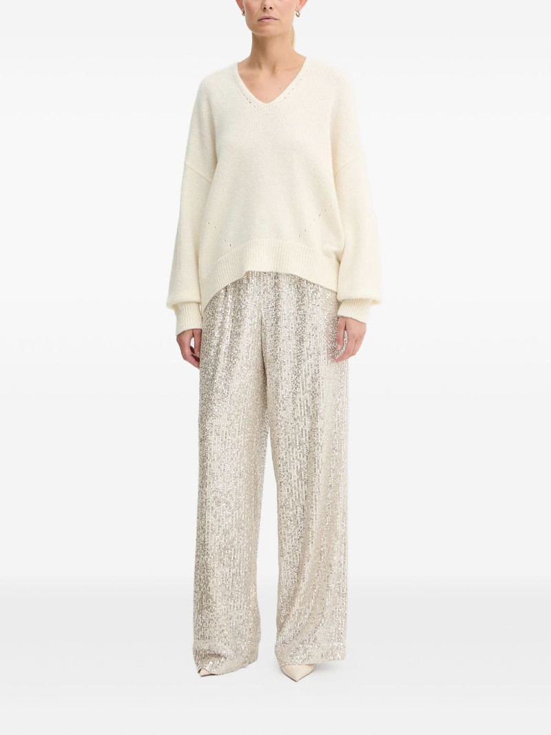 BOSS sequin-embellished trousers outlook