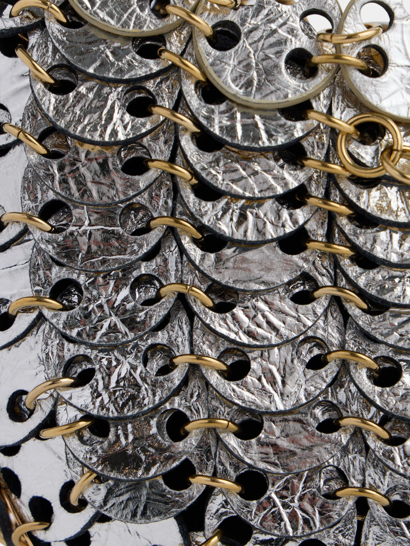 MOON FLIP BAG IN REVERSIBLE SILVER AND GOLD LEATHER 5