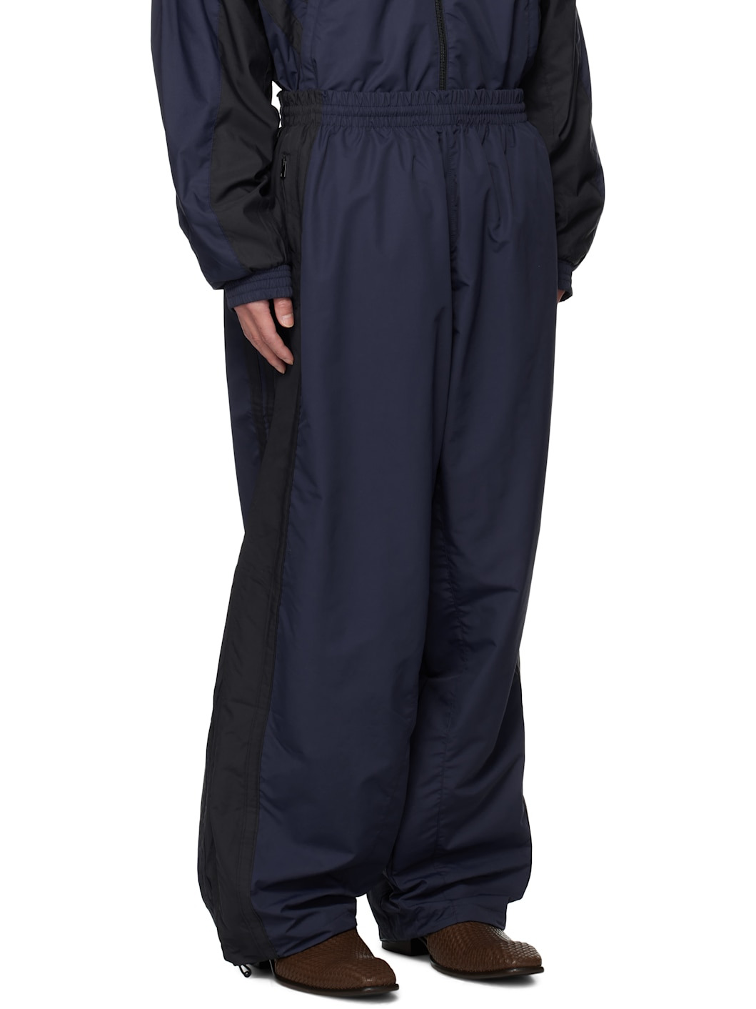 Navy & Black Iconic Tracksuit Track Pants - 2