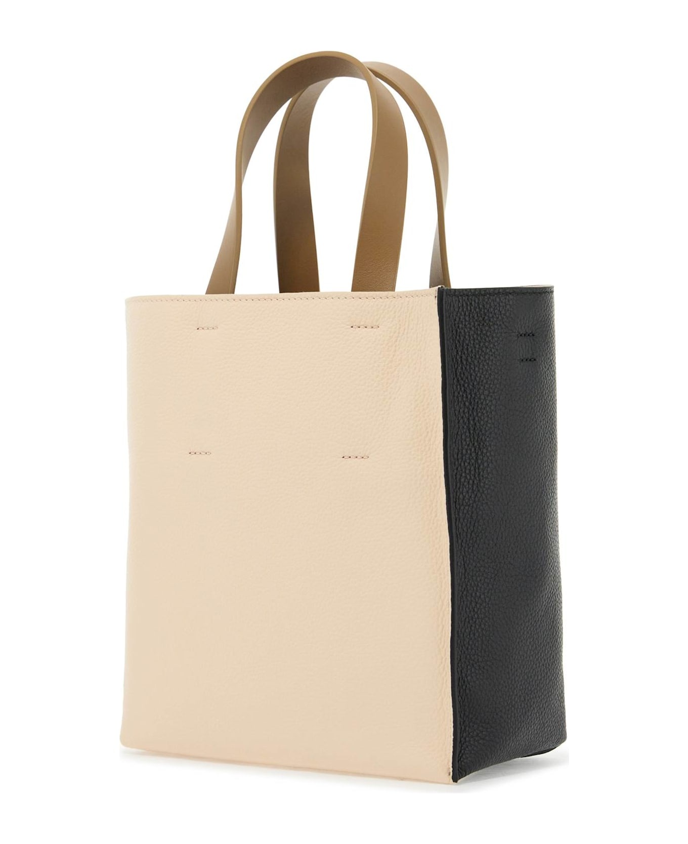 Two-tone Leather Mini Museo Handbag - 2