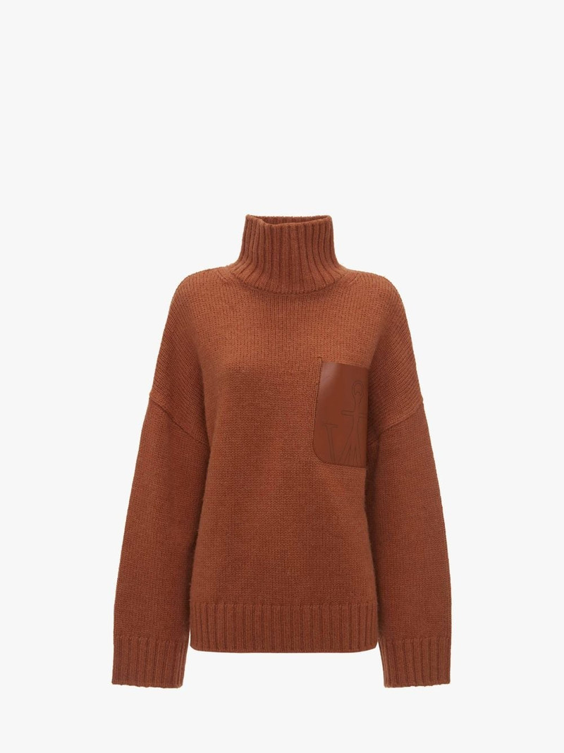 PATCH POCKET TURTLENECK SWEATER 1