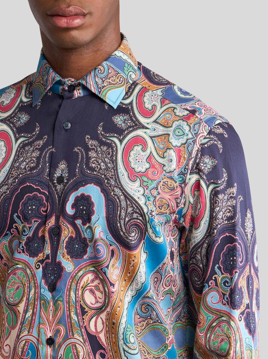 MULTICOLOURED PAISLEY COTTON SHIRT - 3