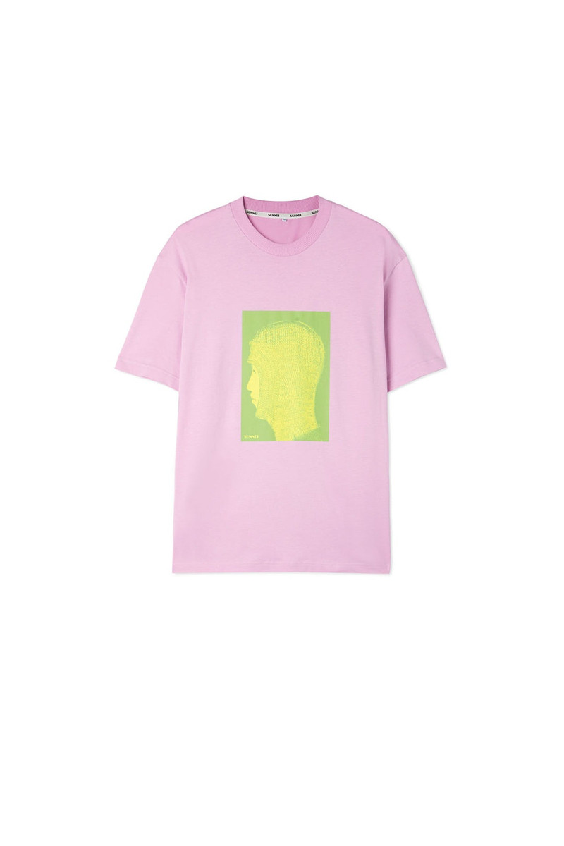 BALACLAVA PRINT T-SHIRT / lilac 1