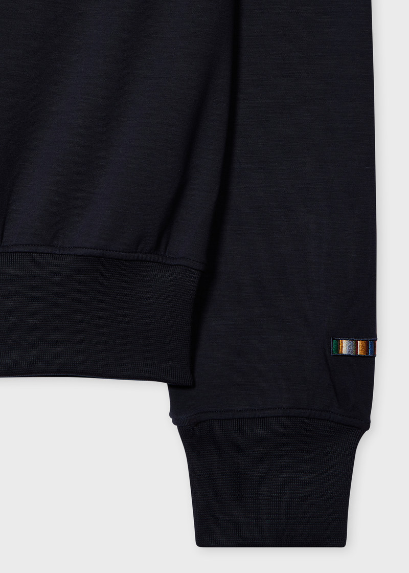 Paul Smith Navy Lyocell-Cotton Half-Zip Sweatshirt outlook